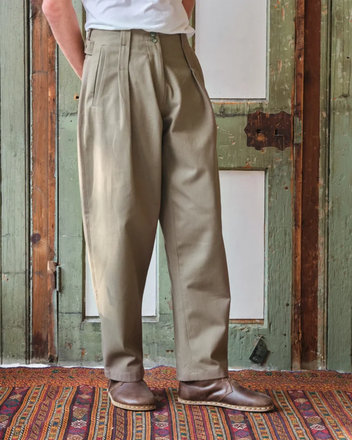 Gardener Trousers | Beige Brushed Cotton - Image 2