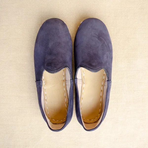 Yemeni Comfort Shoe | Navy Nubuk Leather