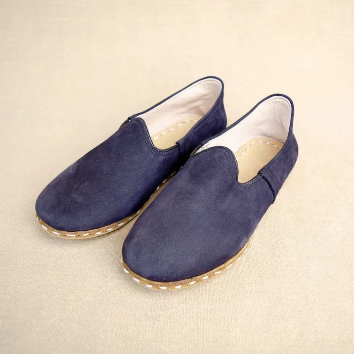 Yemeni Comfort Shoe | Navy Nubuk Leather - Image 1