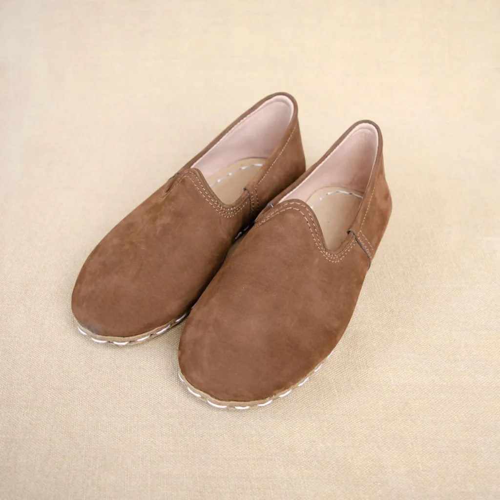 Yemeni Comfort Shoe | Tan Nubuk Leather
