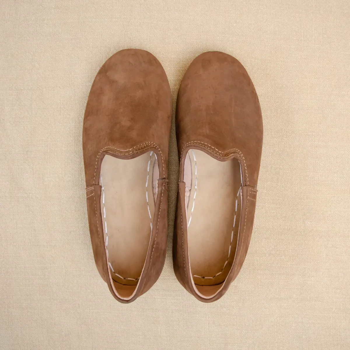 Yemeni Comfort Shoe | Tan Nubuk Leather - Image 2