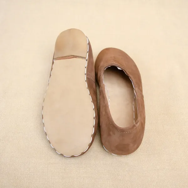 Yemeni Comfort Shoe | Tan Nubuk Leather