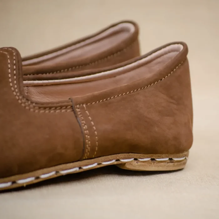 Yemeni Comfort Shoe | Tan Nubuk Leather - Image 3