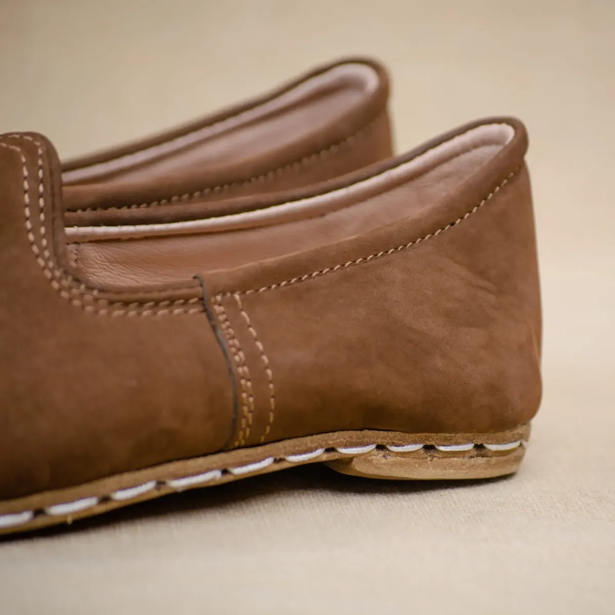 Yemeni Comfort Shoe | Tan Nubuk Leather - Image 3