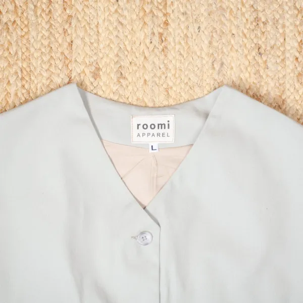 Kamali Waistcoat | Stone Moleskin Cotton