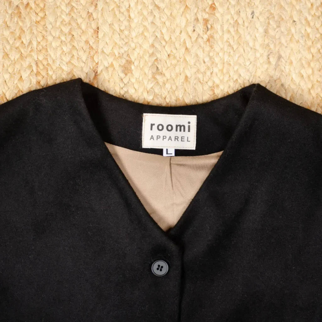 Kamali Waistcoat | Black Wool