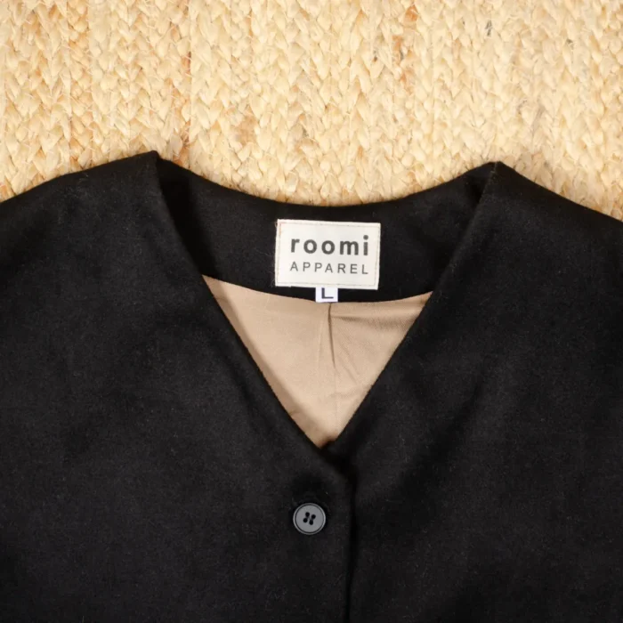 Kamali Waistcoat | Black Wool - Image 3