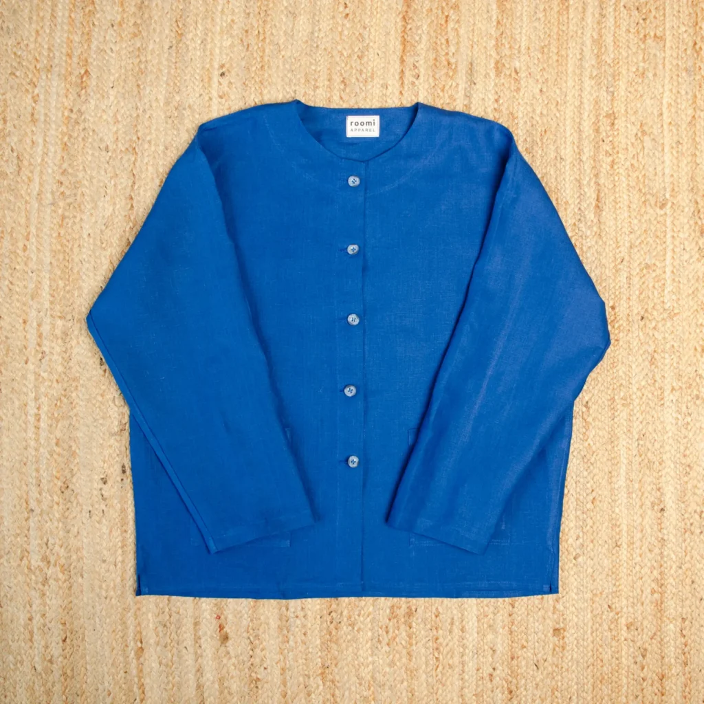 Levin Jacket | Cobalt Irish Linen
