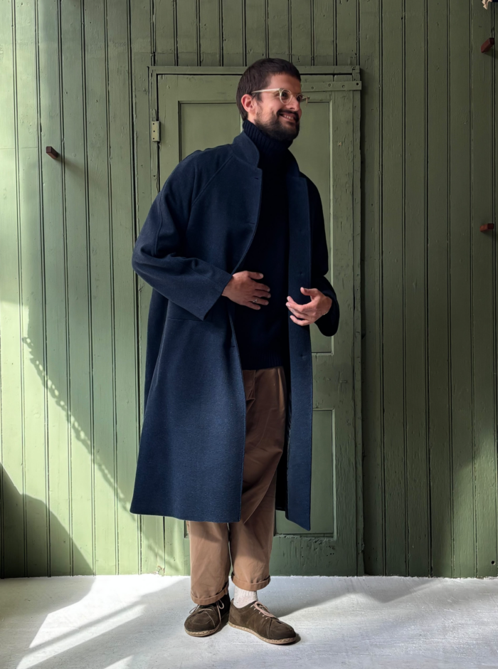 Hansom Overcoat | Navy Italian Wool - Image 2