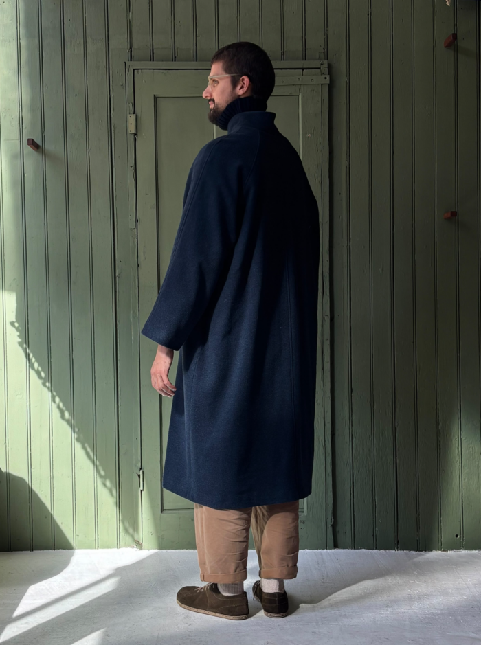Hansom Overcoat | Navy Italian Wool - Image 4