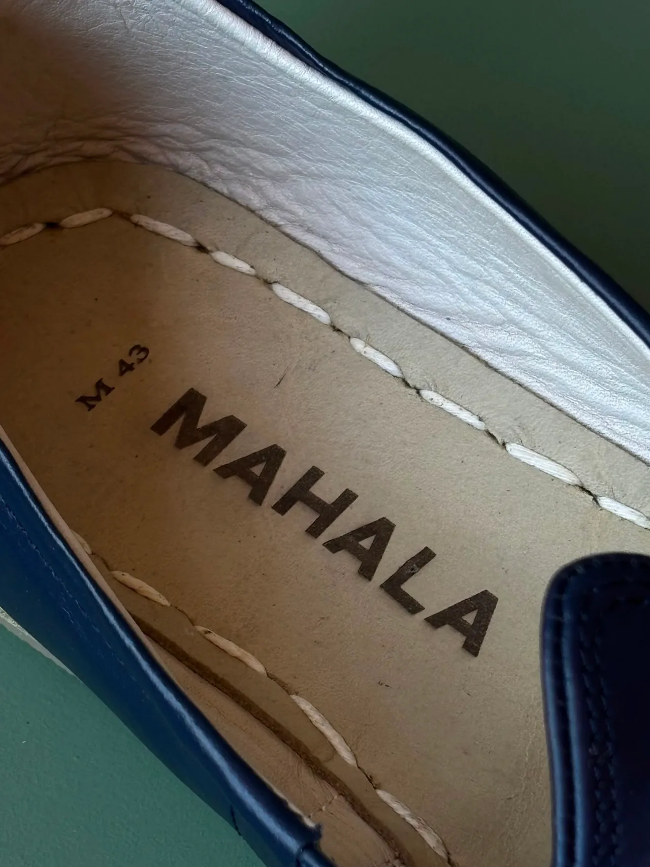 Barefoot Yemeni Shoes | Navy Leather - Image 3