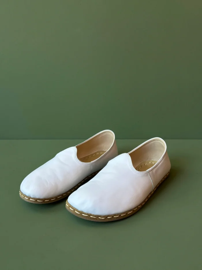 Barefoot Yemeni Shoes | White Leather - Image 4