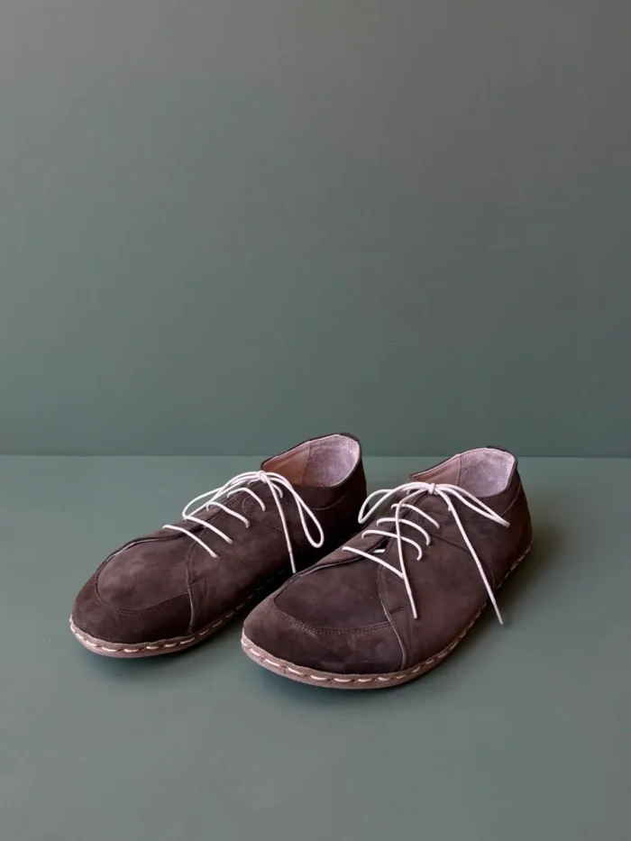 Barefoot Yemeni Sneakers | Olive Suede - Image 1