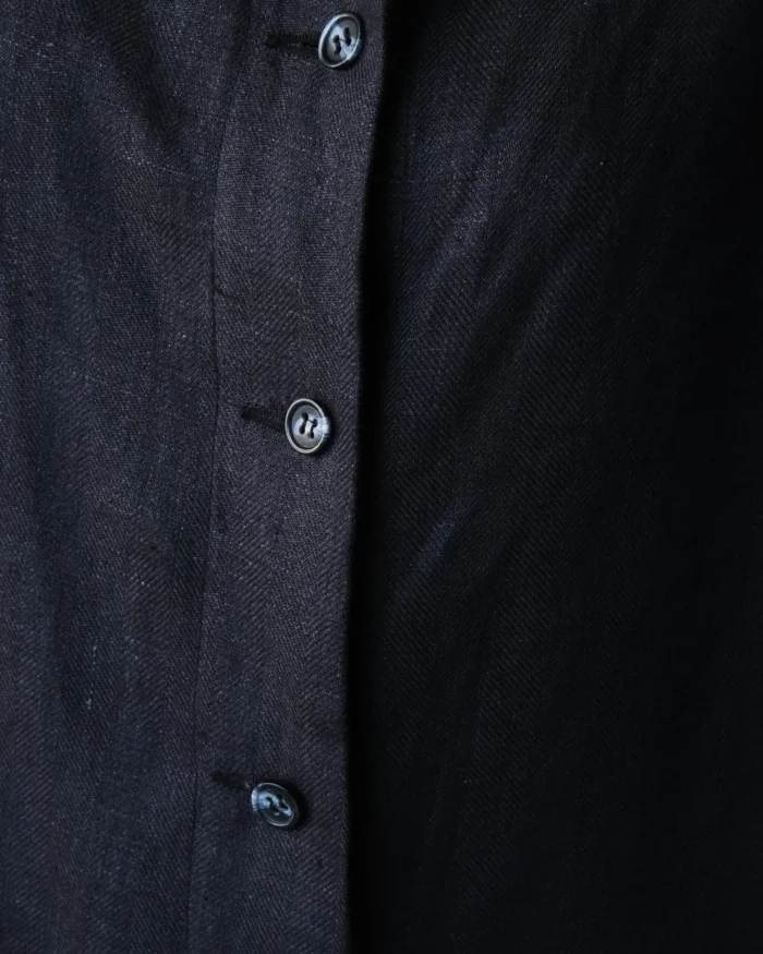 Amelia Jumpsuit | Dark Navy Irish Linen - Image 2