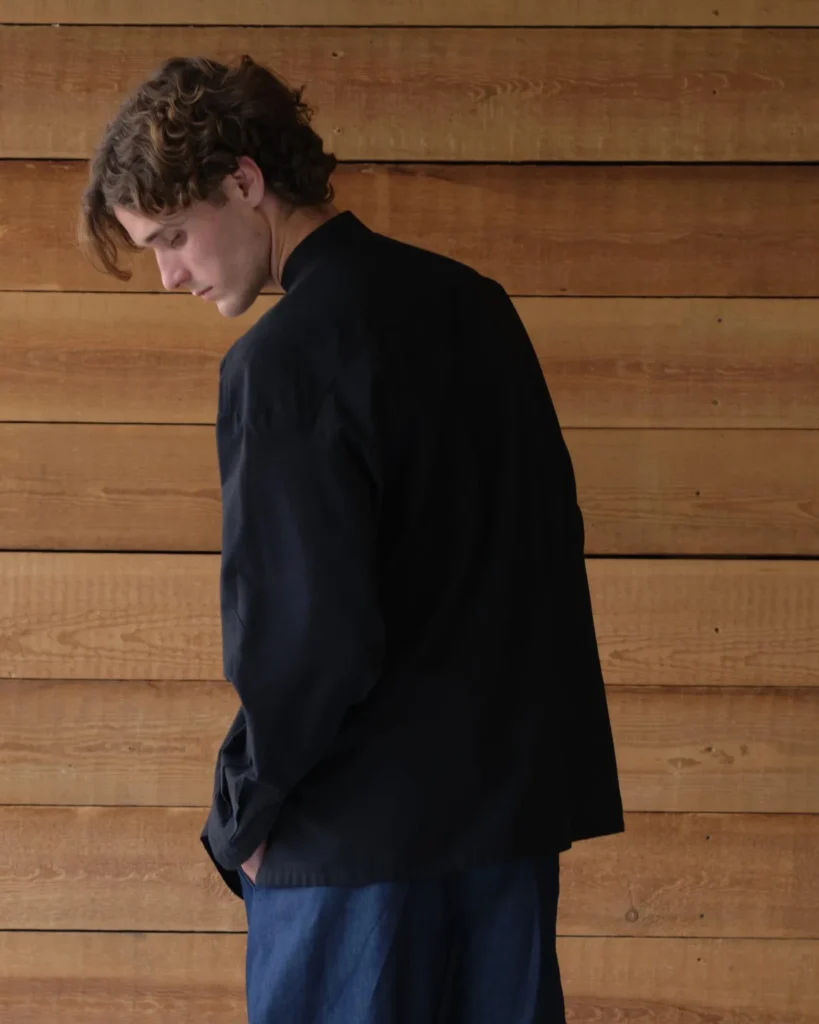 Panza Shirt | Black Handloom Cotton