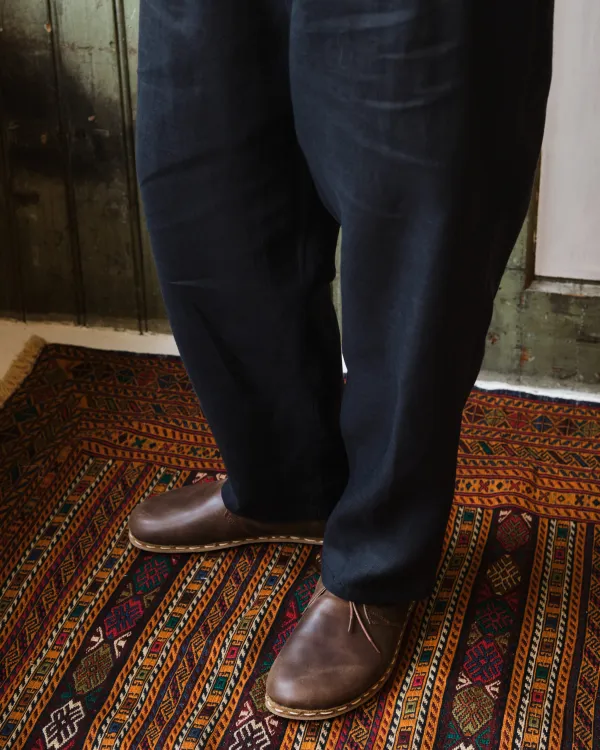 Gardener Trousers | Black Irish Linen