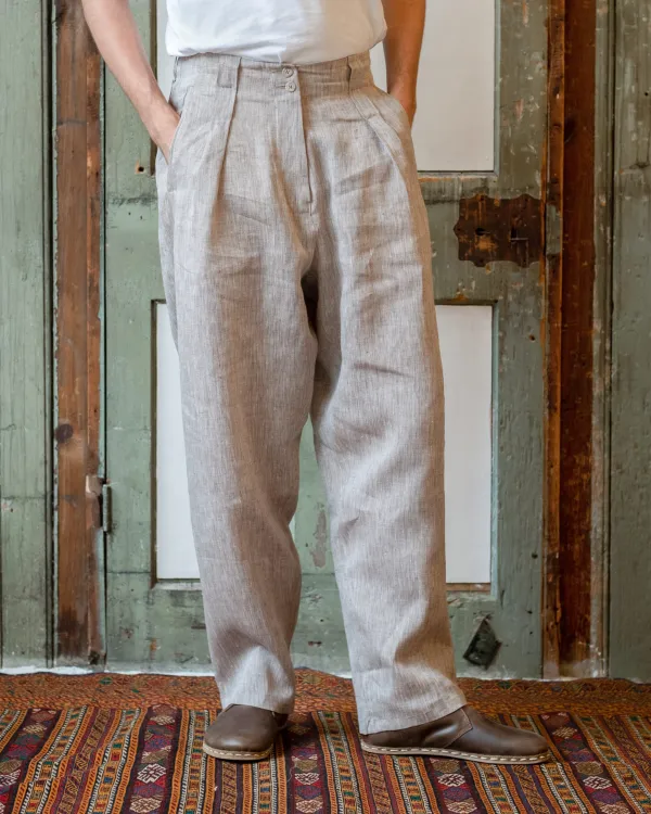 Gardener Trousers | Natural Irish Linen