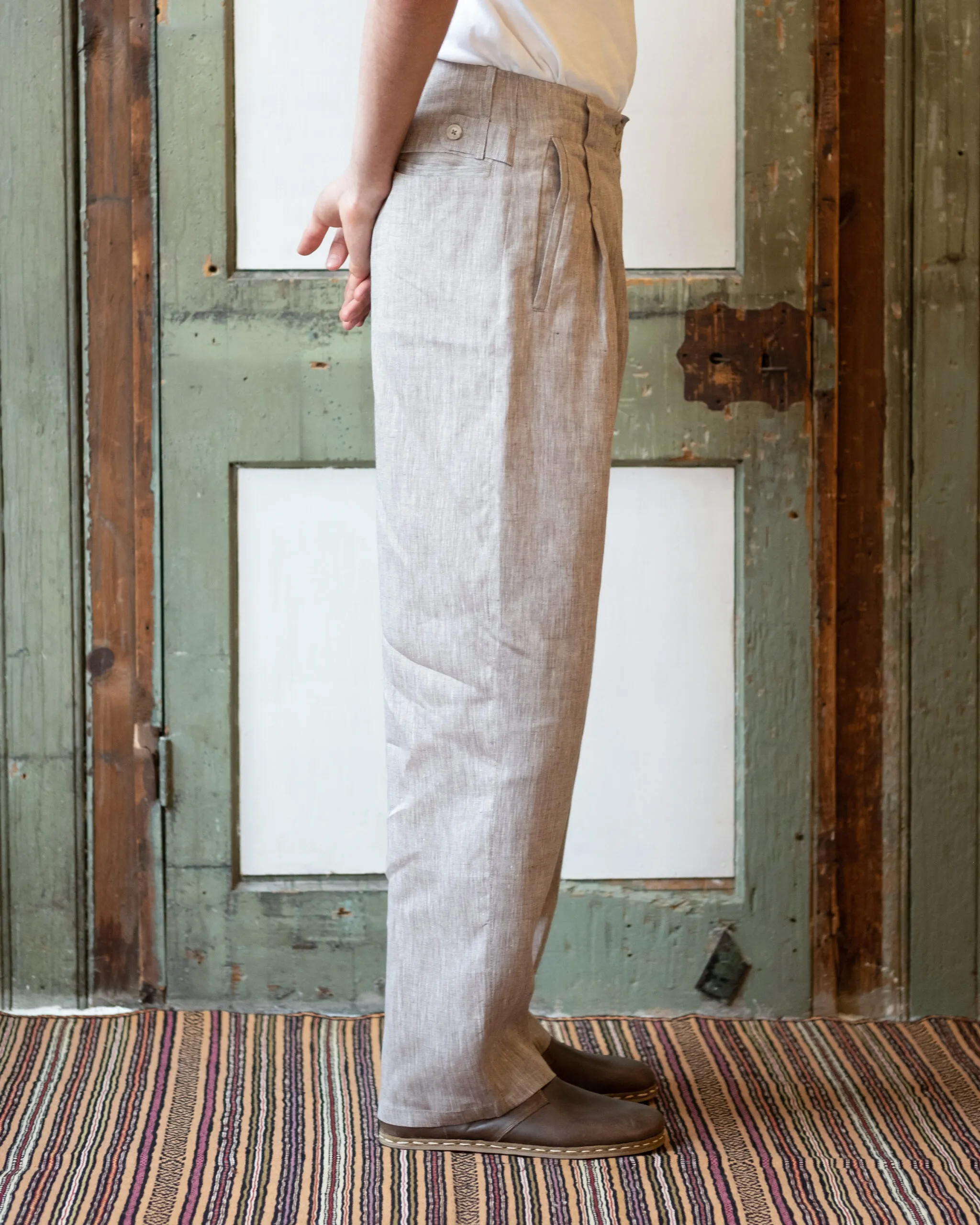 Gardener Trousers | Natural Irish Linen - Image 5