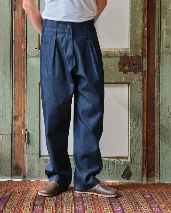 Gardener Trousers | Blue Lightweight Denim