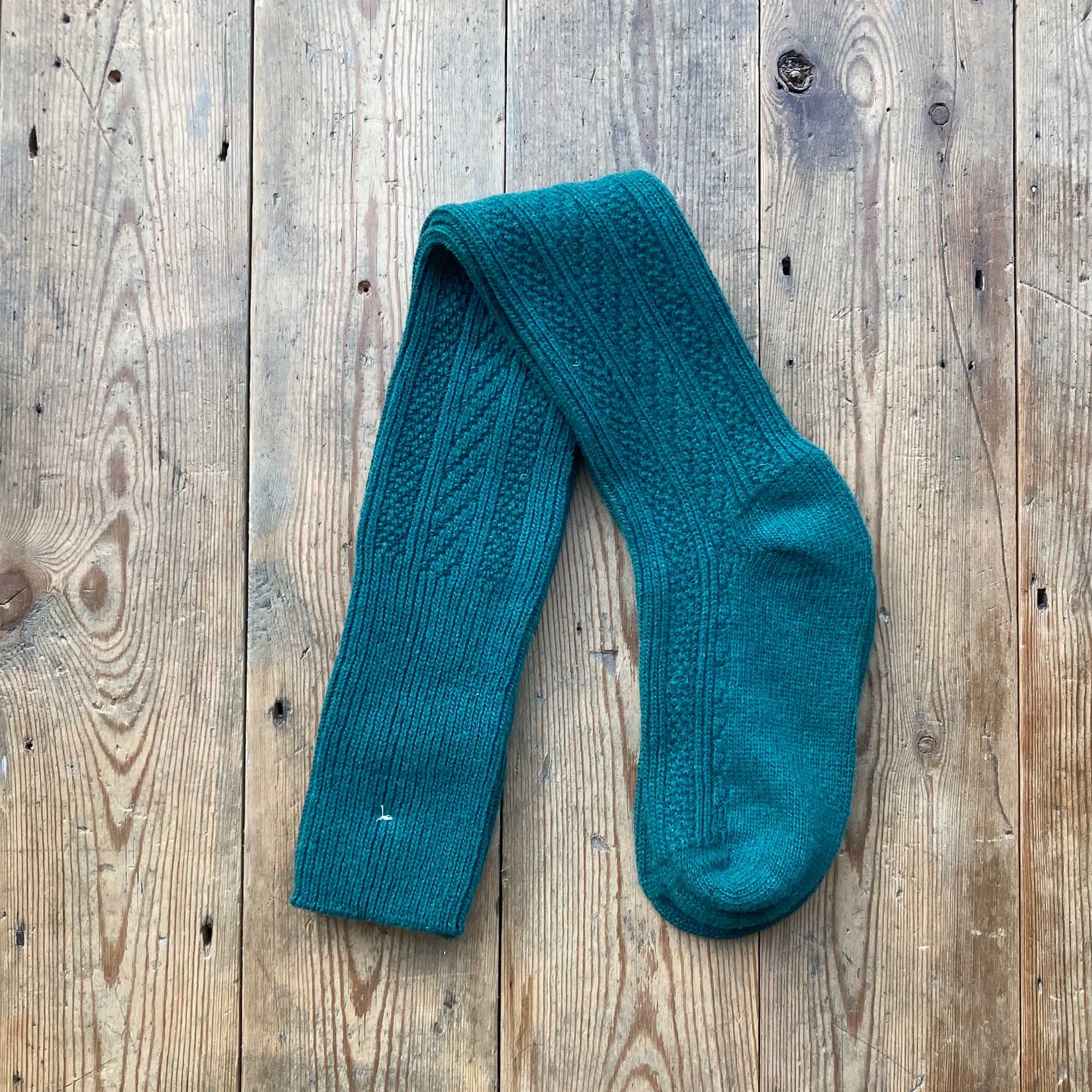 Knee-High Socks | Green Merino Wool - Image 1
