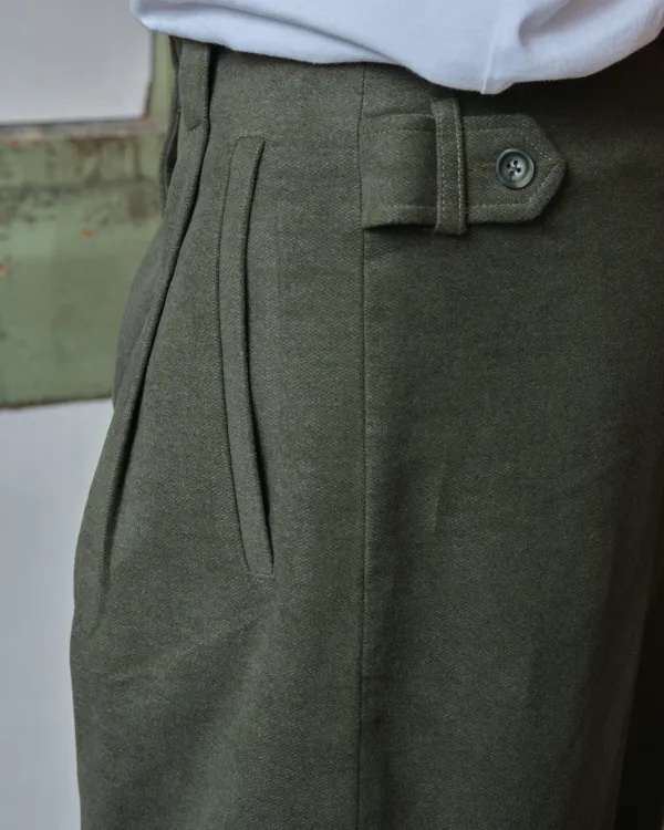 Gardener Trousers | Green Brushed Cotton