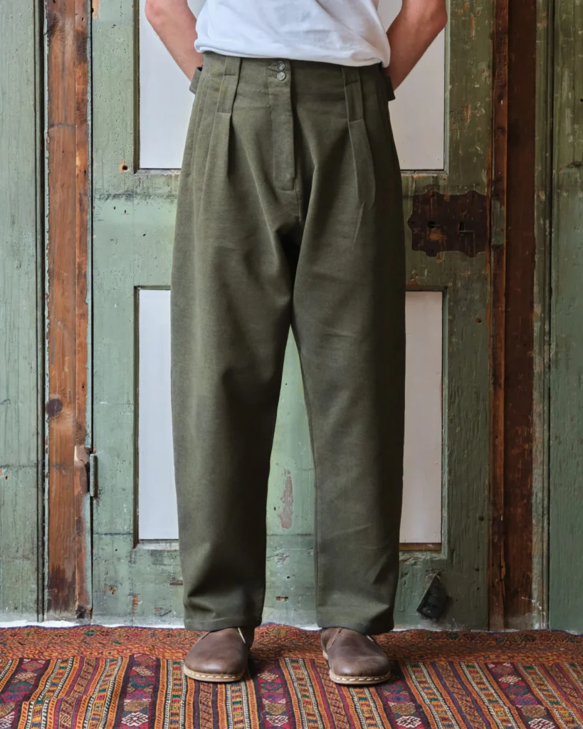 Gardener Trousers | Green Brushed Cotton
