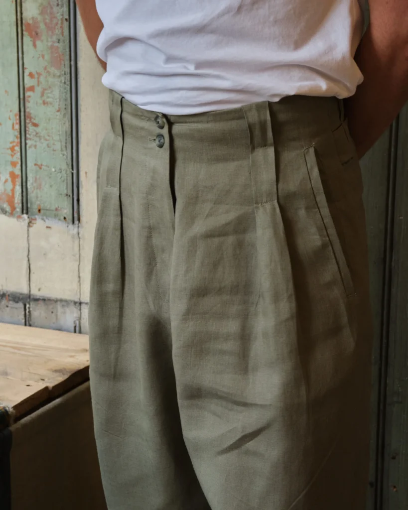 Gardener Trousers | Olive Irish Linen