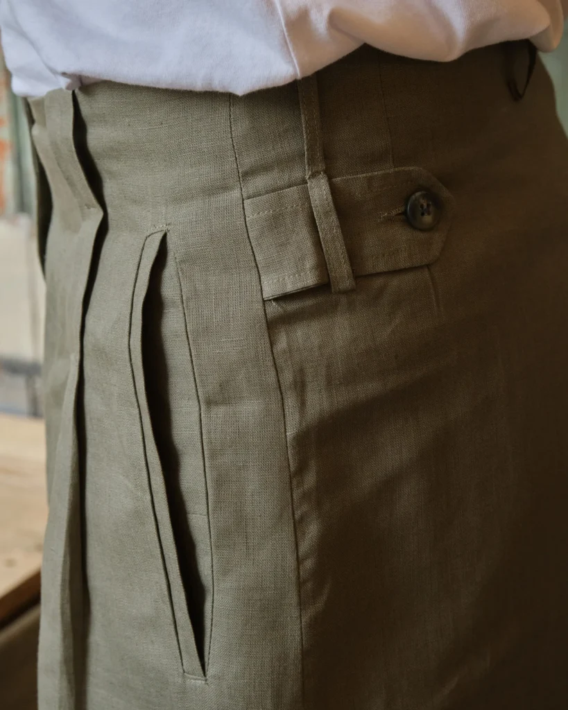 Gardener Trousers | Olive Irish Linen
