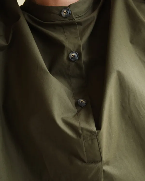 Etta Blouse | Olive Poplin