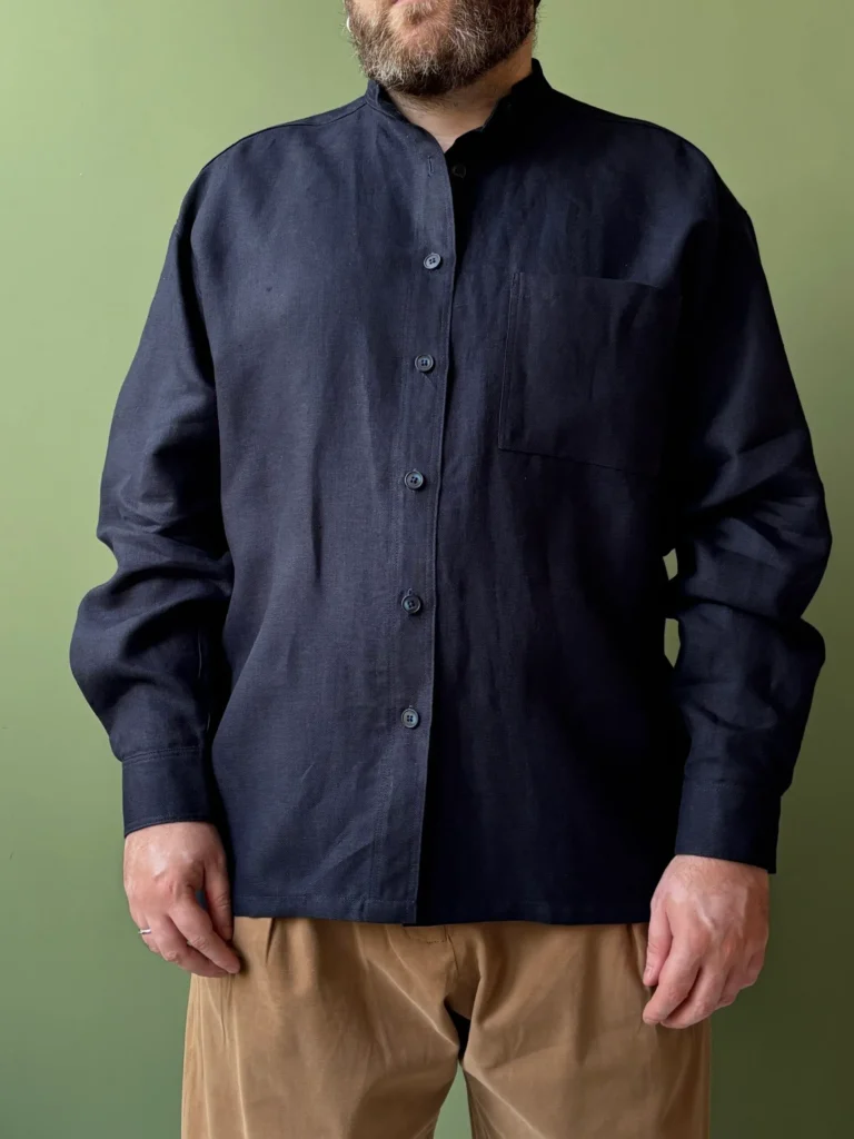 Panza Shirt | Dark Navy Linen