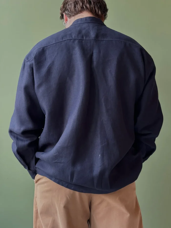 Panza Shirt | Dark Navy Linen - Image 4