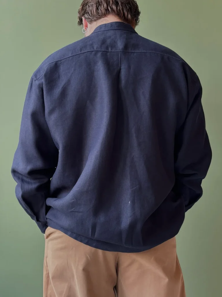 Panza Shirt | Dark Navy Linen