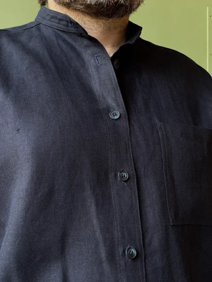 Panza Shirt | Dark Navy Linen - Image 1