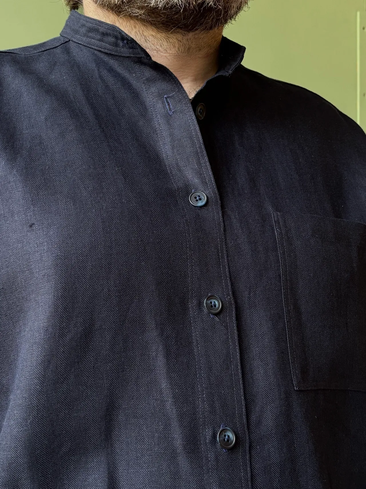 Panza Shirt | Dark Navy Linen - Image 1