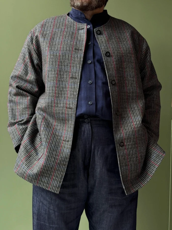 Levin Jacket | Grey Tartan Wool - Image 1