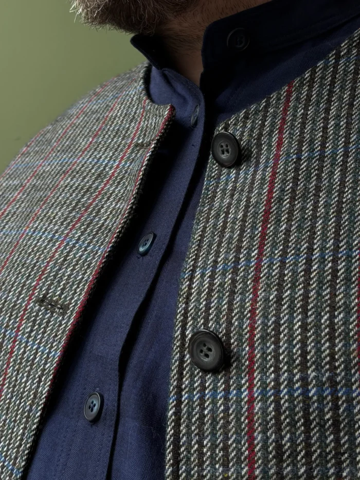 Levin Jacket | Grey Tartan Wool - Image 4
