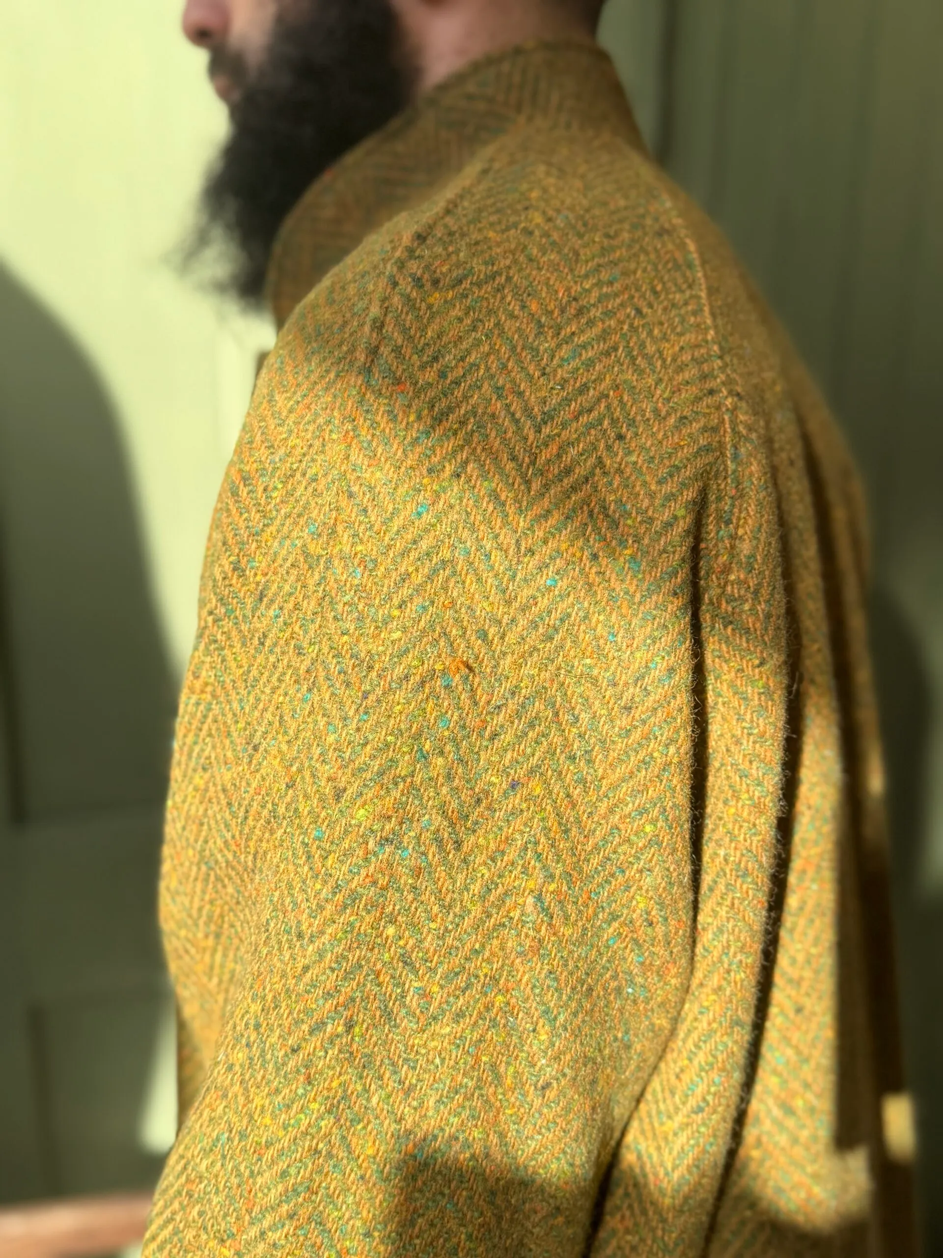 Hansom Overcoat | Mustard Jumbo Donegal Tweed - Image 4