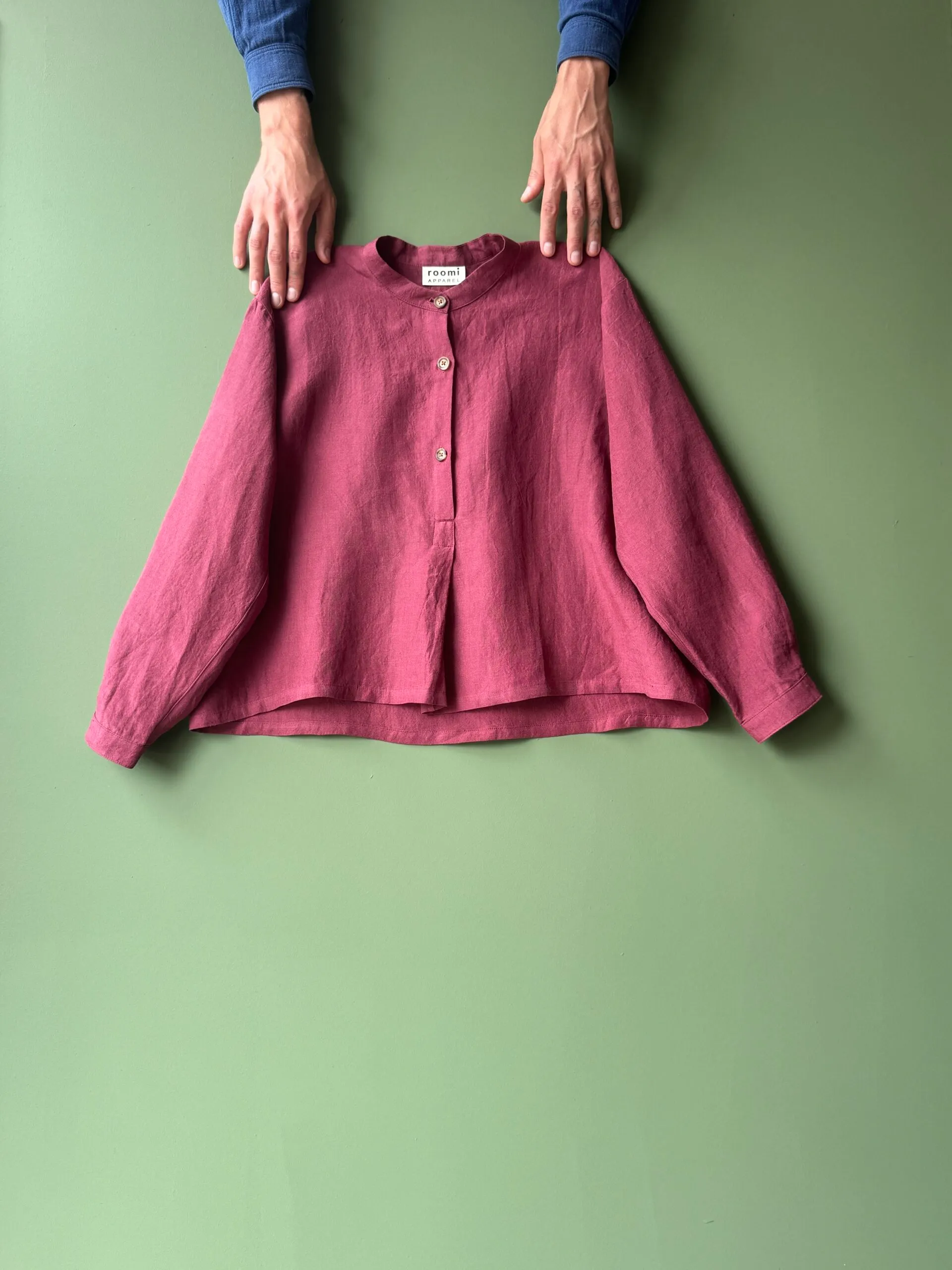 Etta Blouse | Wine Silk-linen Blend - Image 1