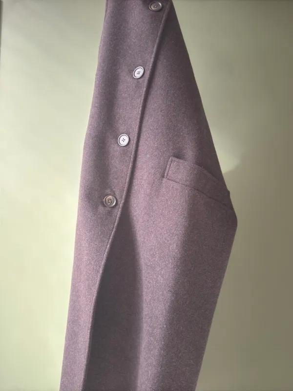 Hansom Overcoat | Charcoal Melton Wool