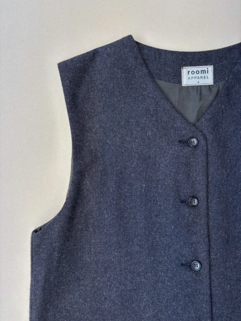 Kamali Waistcoat | Charcoal Wool