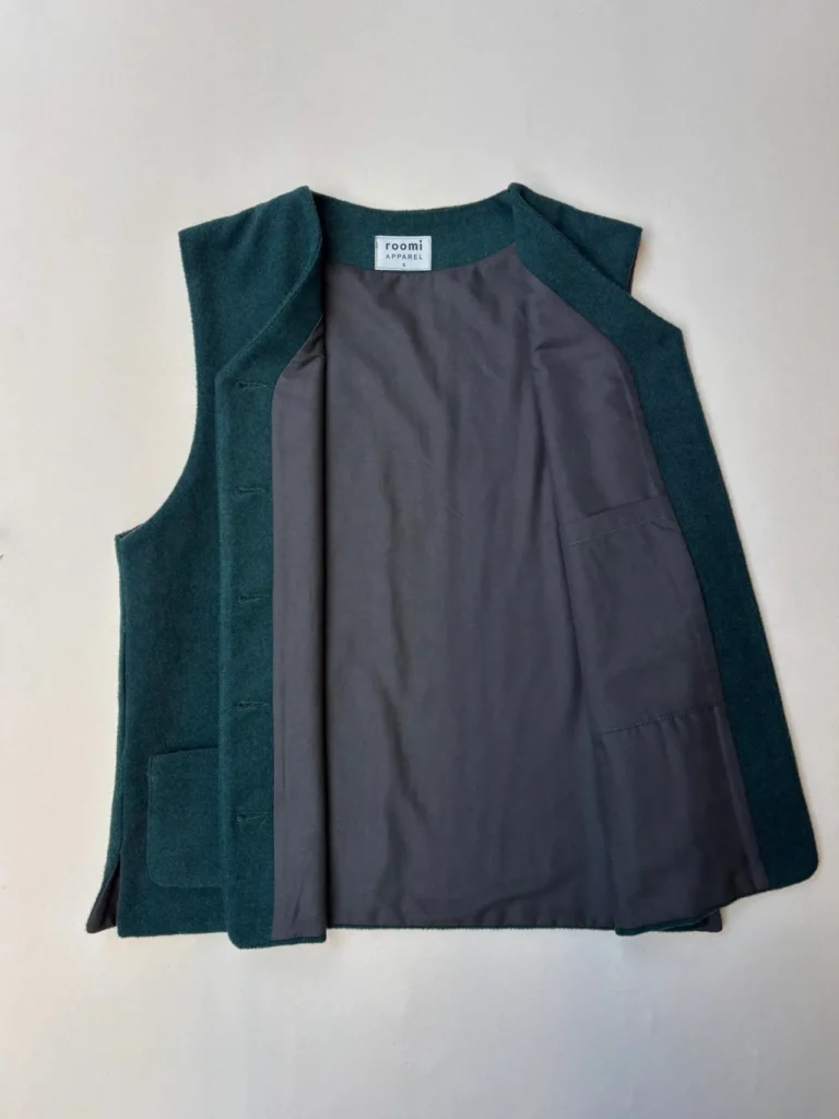 Kamali Waistcoat | Green Wool