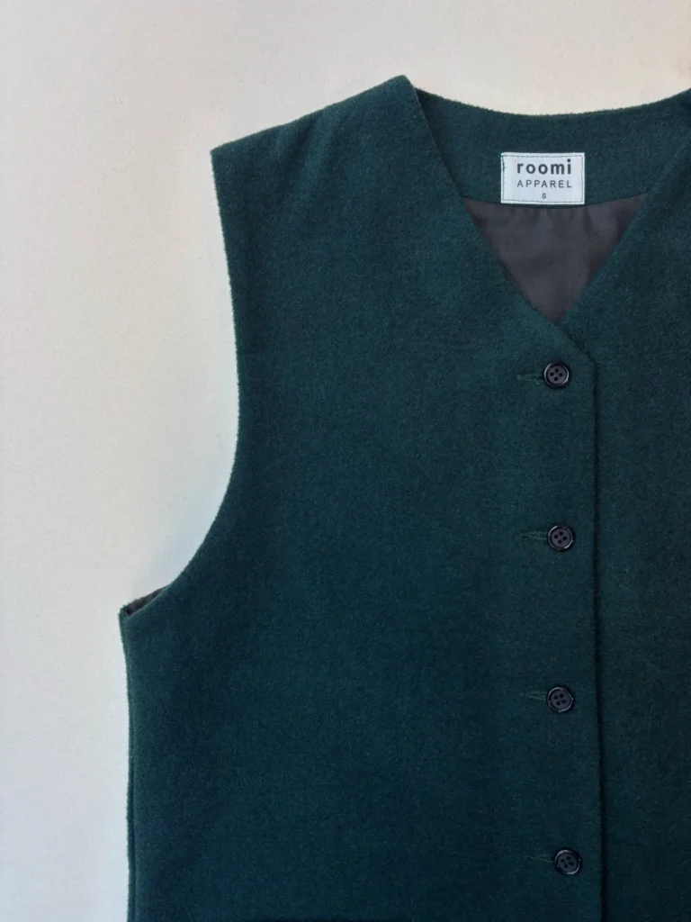 Kamali Waistcoat | Green Wool