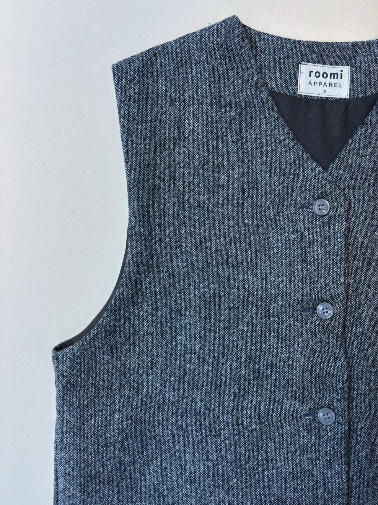 Kamali Waistcoat | Grey Wool - Image 3