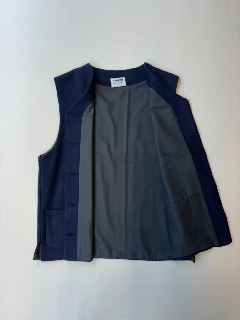Kamali Waistcoat | Navy Wool