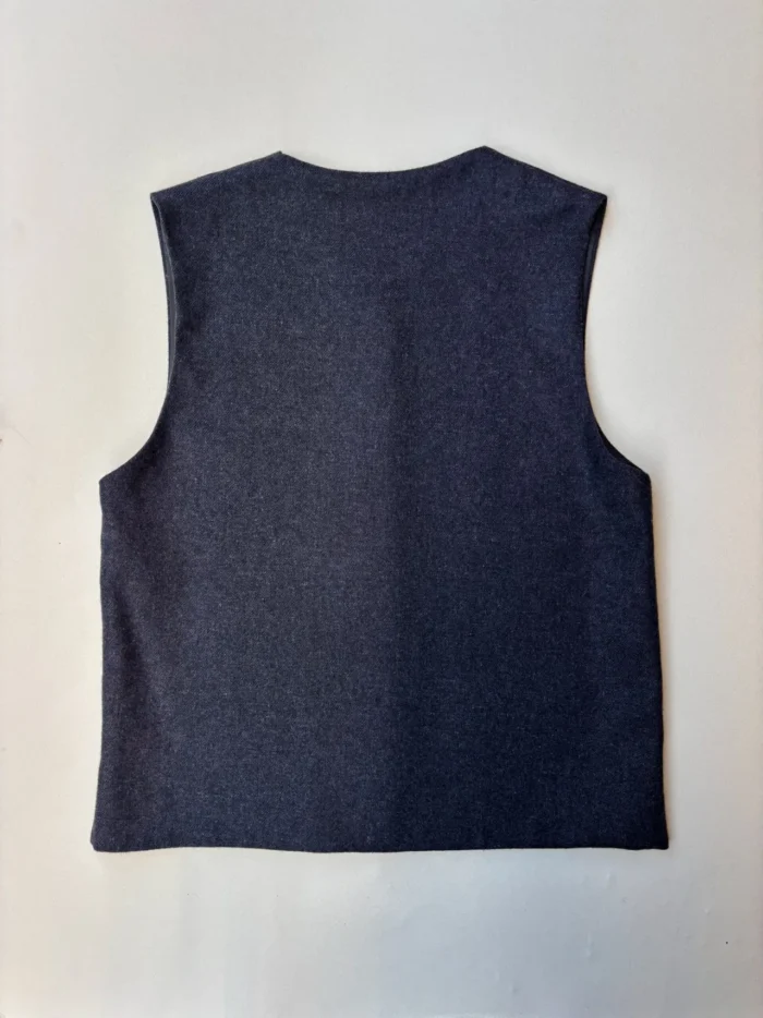 Kamali Waistcoat | Charcoal Wool - Image 3