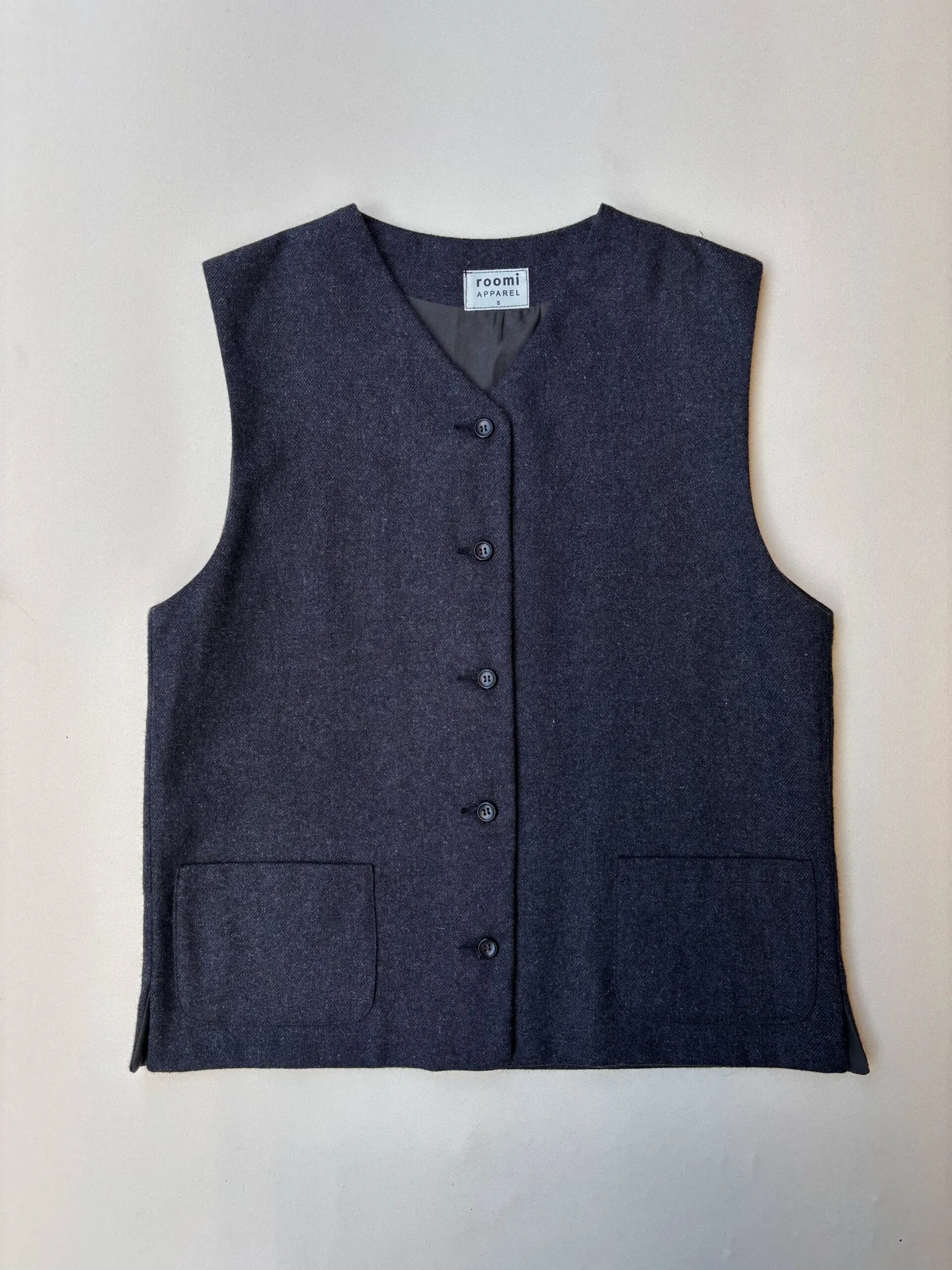 Kamali Waistcoat | Charcoal Wool - Image 1