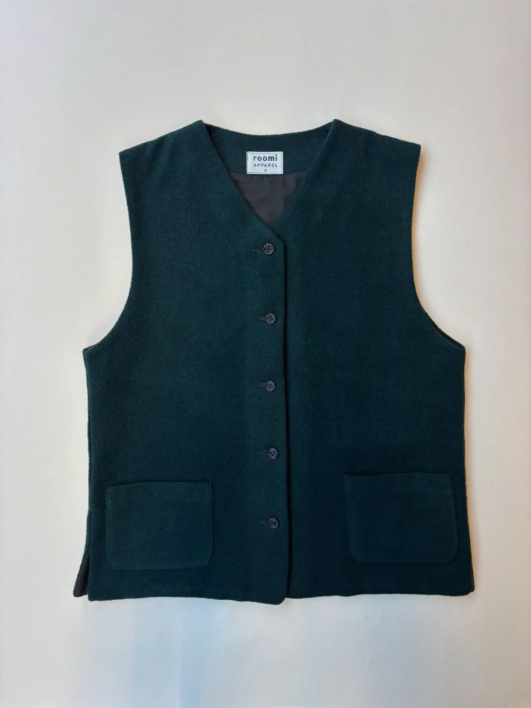 Kamali Waistcoat | Green Wool
