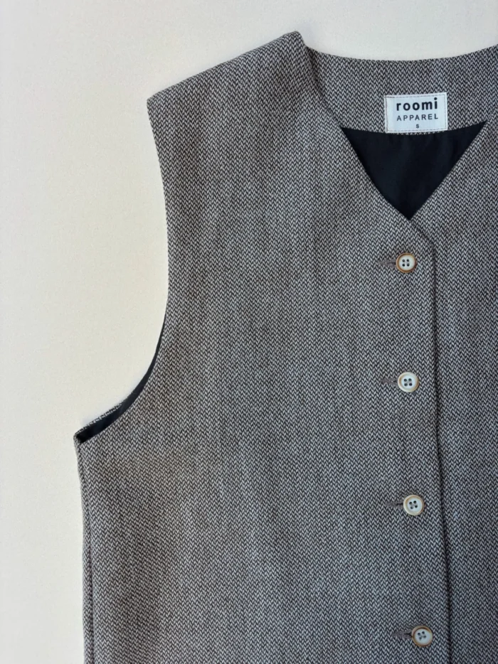 Kamali Waistcoat | Neutral Wool - Image 4