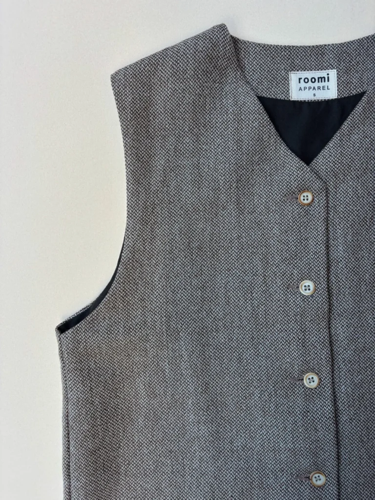 Kamali Waistcoat | Neutral Wool