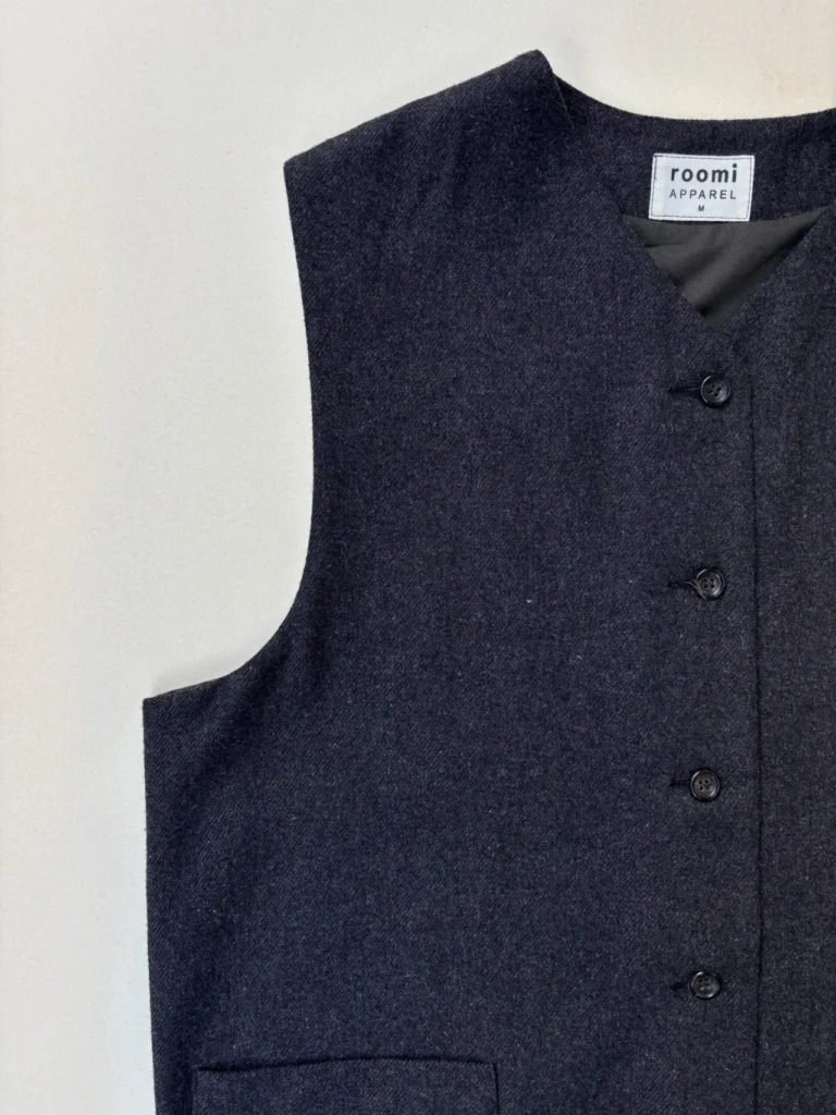 Kamali Waistcoat | Charcoal Wool